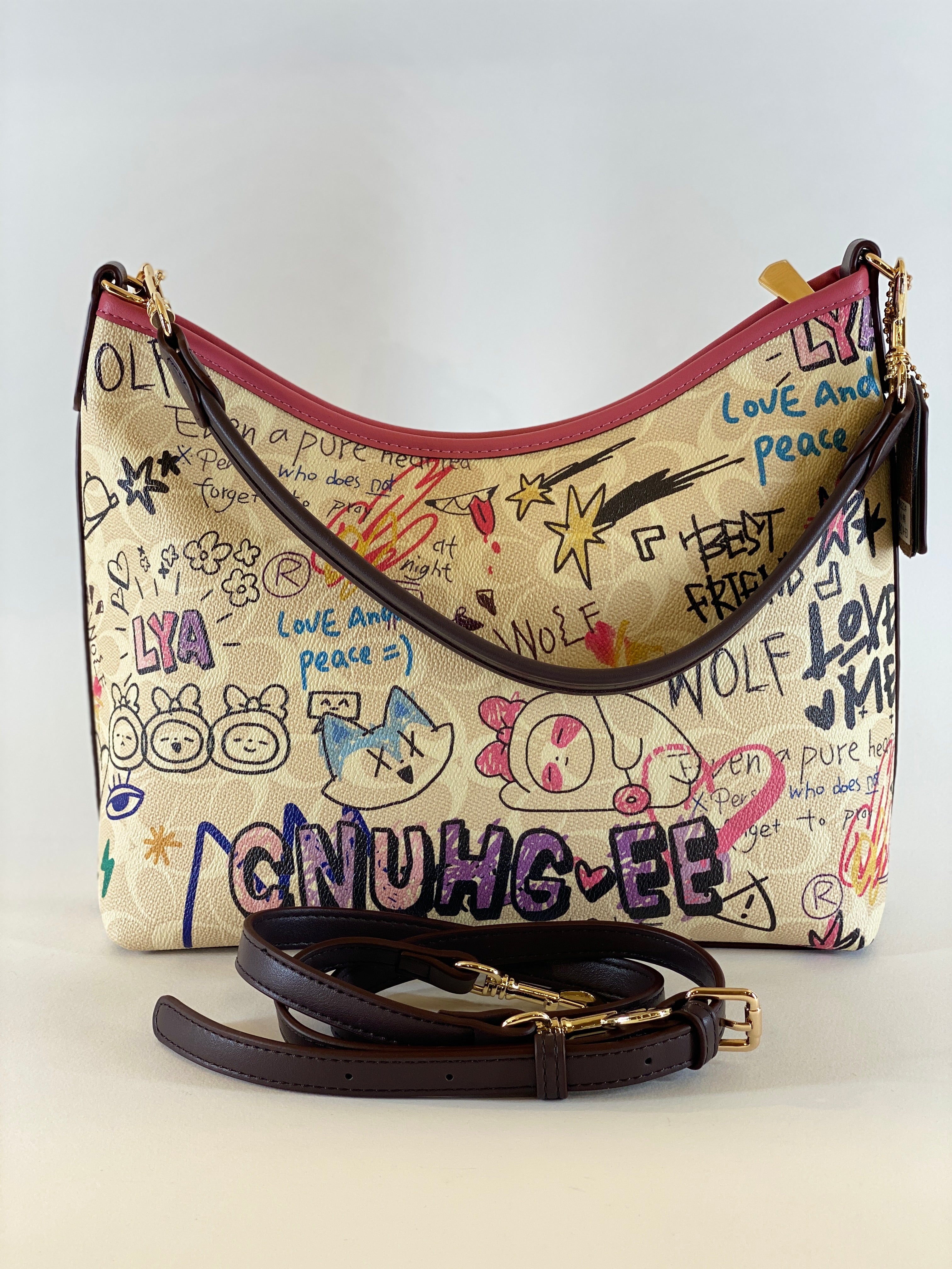 Printed Leather Bag
