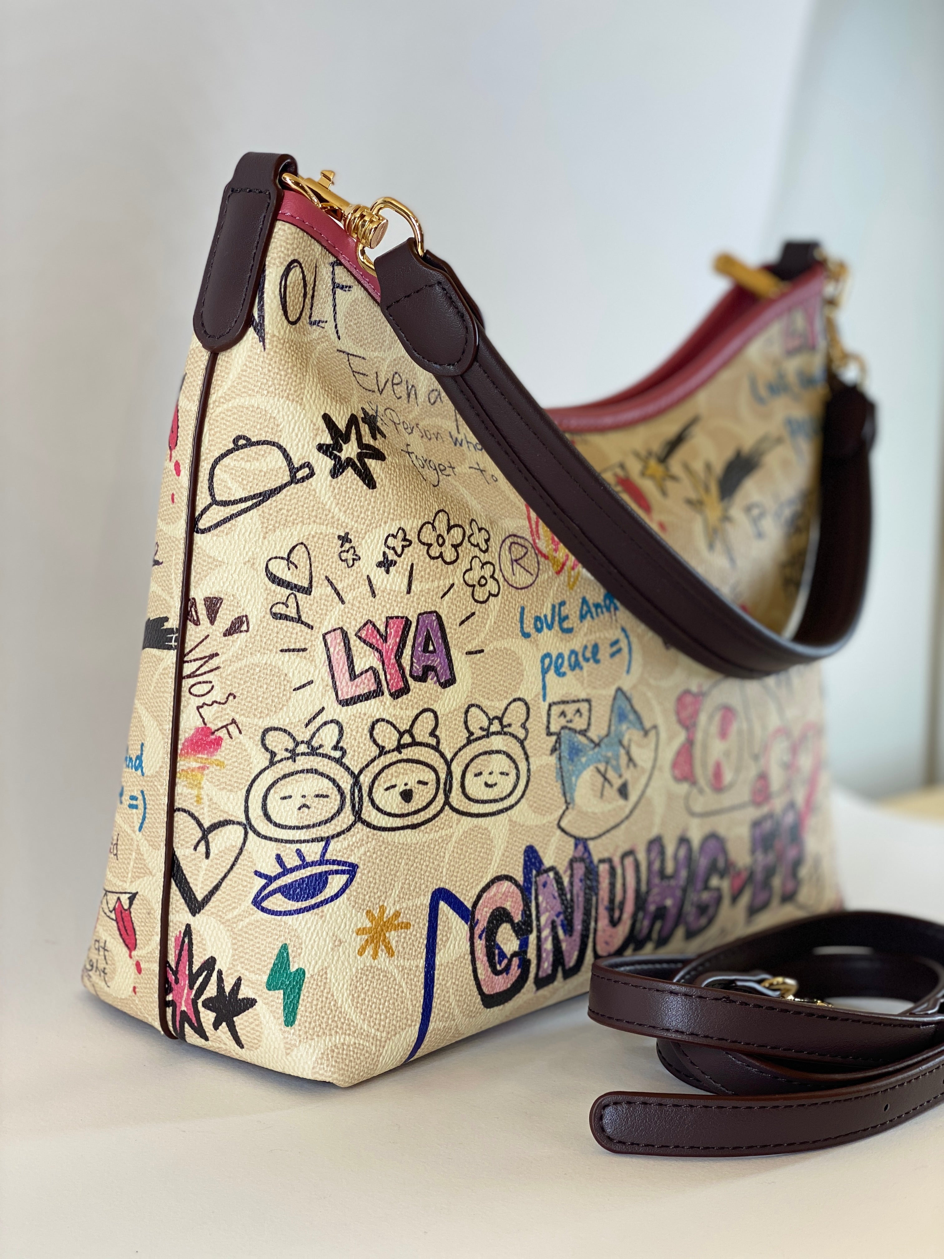 Printed Leather Bag