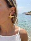 Gold butterfly statement earrings