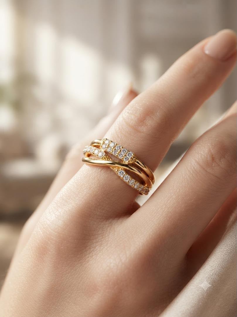 Radiant Twist Ring