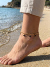 Midnight Clover Anklet