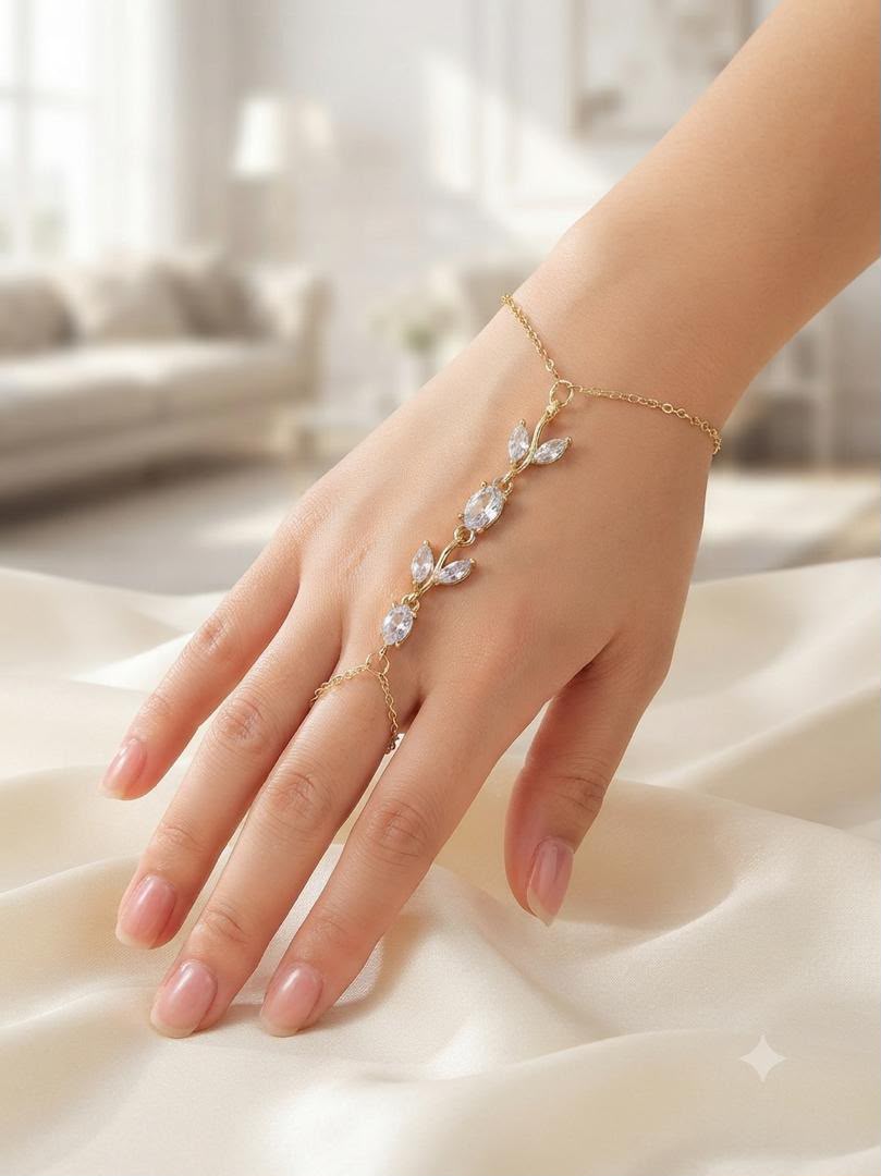 Elegant Gold Hand Chain